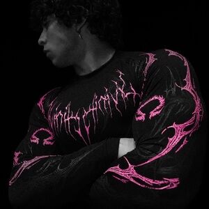 Breathedivinity Void Tech Nightfall Blossom Pink longsleeve compression shirt